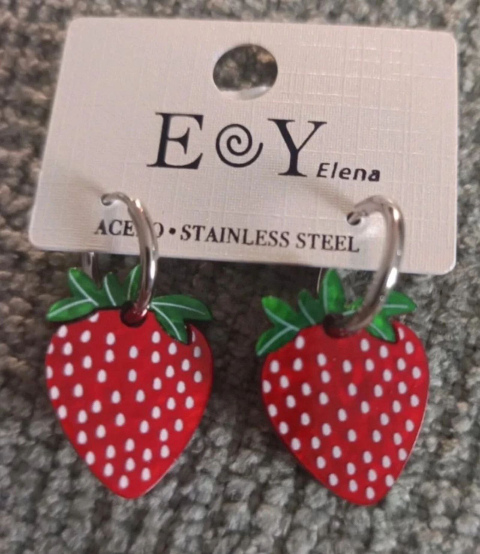 Pendientes con forma de fresa 🍓
